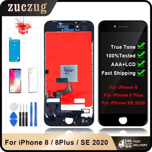 AAA+++ Grade For iPhone 8 Plus 8Plus LCD Display 3D Touch Screen Support True Tone Digitizer Assembly For iPhone SE 2020 SE2