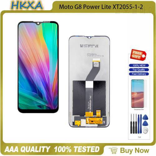 6.5&39&39 Original For Motorola Moto G8 Power Lite LCD Display Touch Screen Digitizer Assembly For Moto G8 Power Lite lcd XT2055-1-2