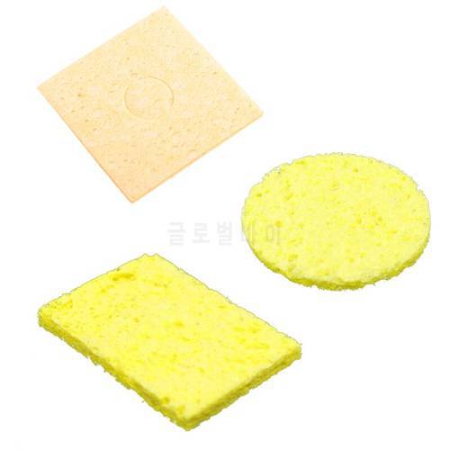 10Pcs Soldering Iron Cleaning Wood Pulp Sponge High Temperature Sponge Welding Platform Sponge Welding Clean Pads