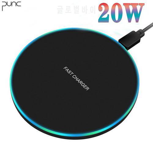 Fast Wireless Charger for iPhone 11 Xs Max X XR 8 Plus 20W Fast Charging Pad for Ulefone Doogee Samsung Note 9 Note 8 S10 Plus