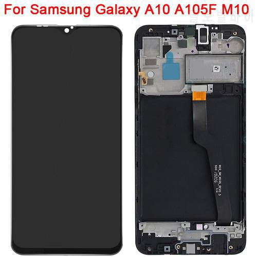 New Original A105F/DS LCD For Samsung Galaxy A10 M10 A105F LCD With Frame 6.2
