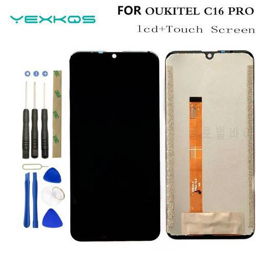 original 100% tested 5.71 inch For Oukitel C16 Pro LCD and Touch Screen Assembly 1280x600p For OUKITEL C16pro phone + tools