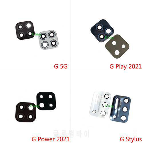 2PCS For Motorola Moto G Stylus Play Power 2021 G 5G Plus Rear Back Camera Glass Lens With Sticker Tape Adhesive