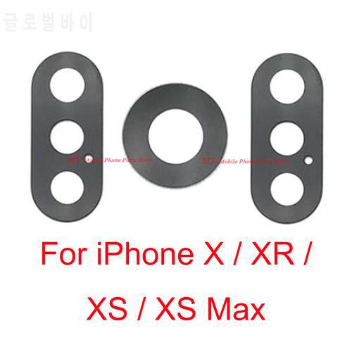 10 PCS Rear Camera Glass Lens For iPhone X XR XS Max iPhoneXr Back Camera lens Glass With Glue Sticker Replacement Spare Parts