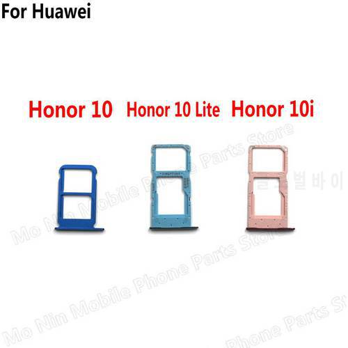New SD MicroSD Holder Nano Sim Card Tray Slot Repalcement For Huawei Honor 10 Lite for Honor 10i