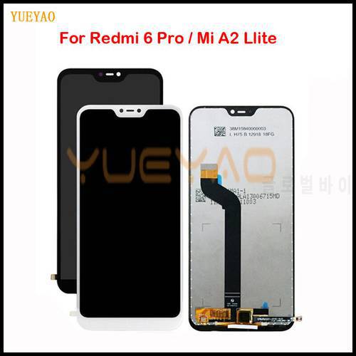 For Xiaomi Mi A2 Lite LCD Display Touch Screen Digitizer Assembly For Xiaomi Redmi 6 Pro LCD Display Touch Screen Replacement