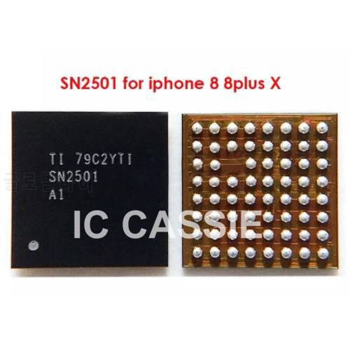 IC CASSIE 10pcs/lot IC Tigris SN2501A1 SN2501 Charging IC Charger Chip 63 Pins U3300 for iPhone 8/8 Plus /X
