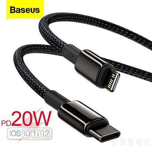 Baseus 20W USB C Cable for iPhone 13 11 8 XR PD Fast Charge for iPhone 12 SE USB Type C Cable Fast Charging for Macbook Cable