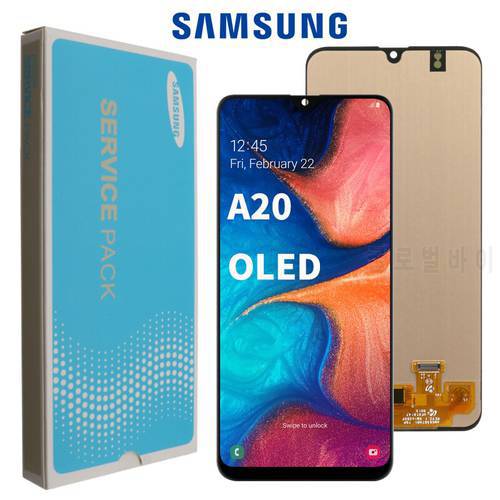 New Super OLED Display For Samsung Galaxy A20 2019 A205F SM-A205F A205FN LCD Screen Display With Touch Screen Digitizer Assembly