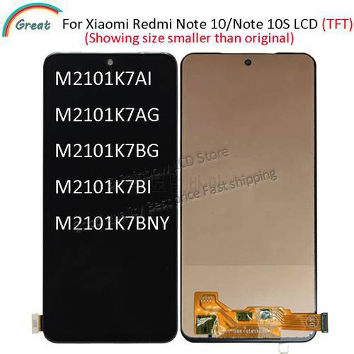 Incell For Xiaomi Redmi Note 10 LCD with Frame M2101K7AG Touch Panel Screen Digitizer For Redmi Note10 Note 10S Display M2101K6G