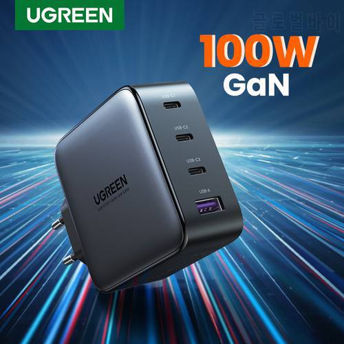UGREEN 100W GaN Charger USB Type C Fast Charge for iPhone 13 12 Xiaomi Samsung Surface Portable PD Charger for MacBook Laptop