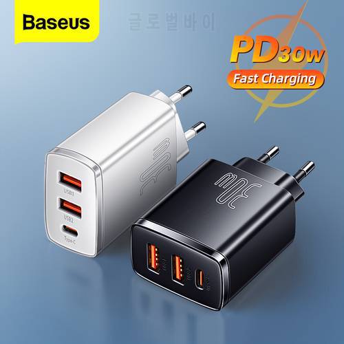 Baseus PD 20W USB Type C Charger For iPhone 14 13 Pro Max Plus Xiaomi 30W Fast Charge QC3.0 TypeC Charger Phone Charging Adapter