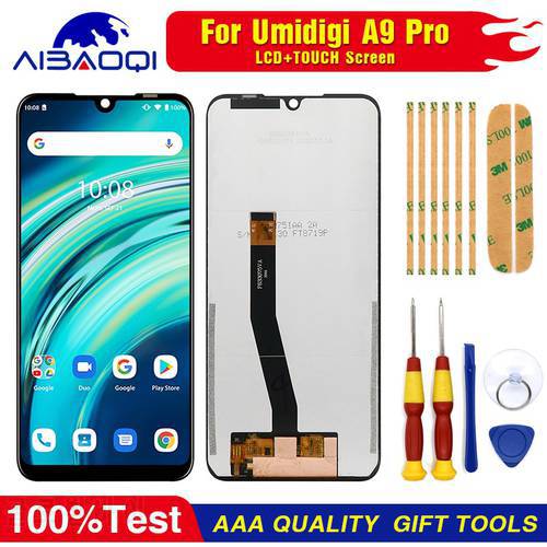 New Original 6.3 Inch Touch Screen + 2340X1080 LCD + Tool+3M Adhesive For Umi Umidigi A9 Pro Android 10 Phone