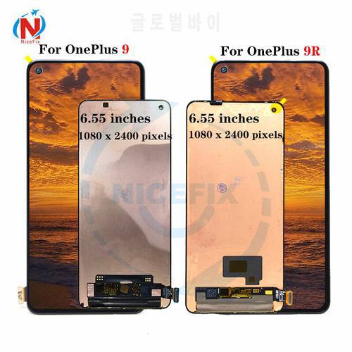 Orignal 6.55&39&39 For OnePlus 9 LCD LE2113, LE2111, LE2110 Screen Display+Touch Panel For OnePlus 9 R 1+9R LE2101 Display