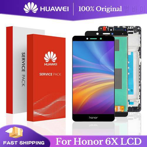 5.5&39&39 Original For Huawei LCD Display For Huawei Honor 6X BLN-L24 BLN-AL10 BLN-L21 BLN-L22 touch screen Digitizer Assembly Frame