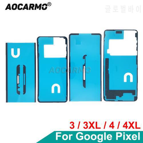 Aocarmo For Google Pixel 2 3 XL 3XL 4 XL 4XL Lcd Screen Display Sticker Front Middle Frame Back Battery Cover Door Adhesive Glue