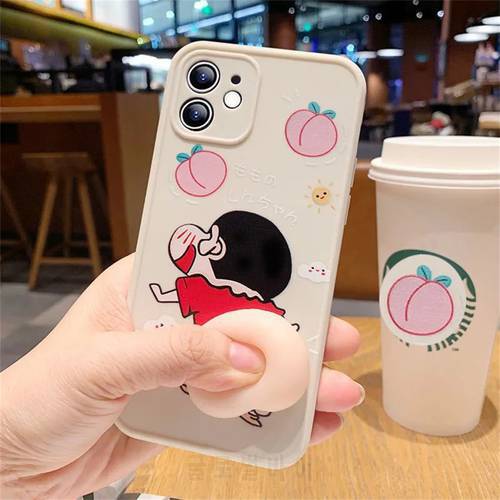 3D Cartoon Sticker Phone Case Stickers Cute Butt Decoration Soft Silicone Stress-reliever Car Door Anti-collision Protection Toy