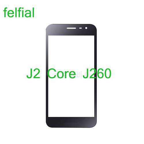 10Pcs/Lot For Samsung Galaxy J2 Core J260 J260F Touch Screen Front Panel Glass Lens Front Outer LCD Glass With OCA Hollow Glue