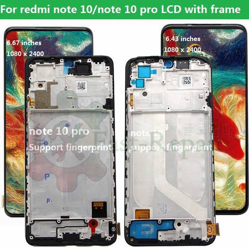 incell for Xiaomi Redmi Note 10 Pro LCD With Touch Screen m2101K6G lcd For Redmi Note10 Note 10s lcd M2101K7AI,M2101K7AG Display