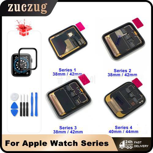 100% Tested For Apple Watch Series 1 2 3 38mm / 42mm LCD Display Touch Screen Digitizer For iWatch Series 4 40mm / 44mm