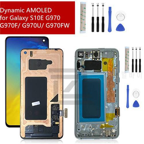 For Samsung Galaxy S10e LCD Screen Touch Screen Digitizer assembly G970F/DS G970U G970W SM-G9700 Lcd Display with frame Repair