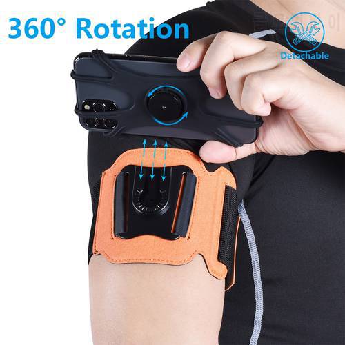 Removable Rotating Arm Wrist Strap for iphone 12 Sports Mobile Phone Cover Running Wrist Bag Riding Phone Bag Arm Bag for iPhone