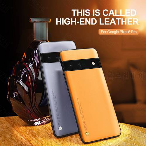 Plain Skin Leather Phone Cover For google pixel 6 pro 6pro Case For google pixel6 pro pixel6pro shockproof back coque fundas