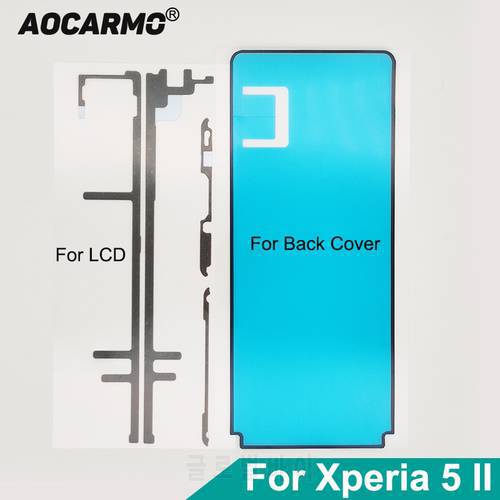 Aocarmo Front LCD Display Screen Adhesive Back Cover Rear Housing Door Sticker Glue Tape For SONY Xperia 5 II X5ii SO-52A SOG02