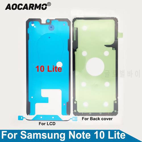 Aocarmo For Samsung Galaxy Note 10 Lite Full Set Adhesive LCD Screen Tape Back Cover Sticker Glue