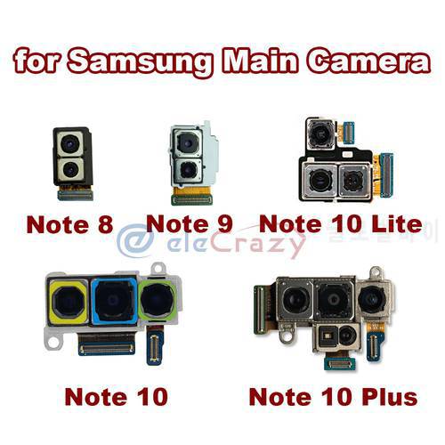 Original Back Main Rear Camera Module for Samsung Galaxy Note 8 Note 9 Note 10 Plus Note 10 Lite Flex Cable Ribbon 100% Tested