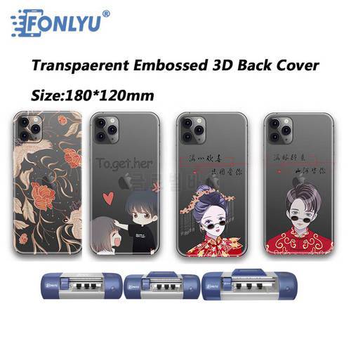 FONLYU 3D Embossed Transparent Phone Stickers Skin Film Back Cover Hydrogel Cutting Machine Plotter Phone Repair Tool Kits