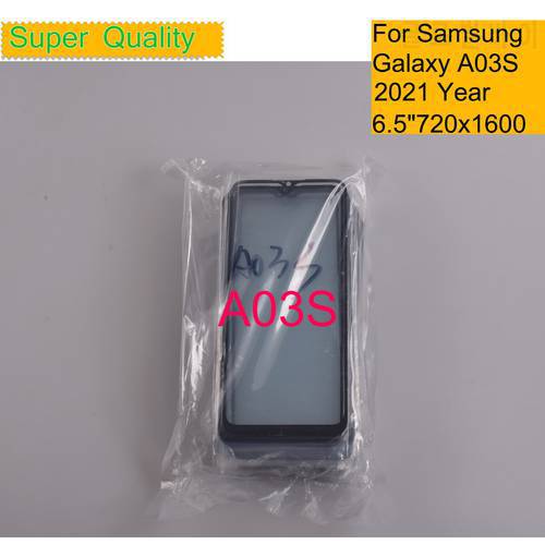 10Pcs/Lot For Samsung Galaxy A03S Touch Screen Front Glass Panel LCD Outer Display Lens A03S Front Glass With OCA Glue