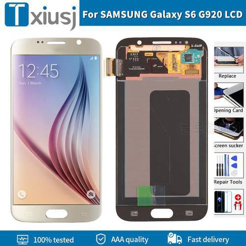 5.1&39&39Amoled Display For SAMSUNG Galaxy S6 G920 G920F LCD Touch Screen Digitizer Assembly Replacement Parts with Big Burn Shadows