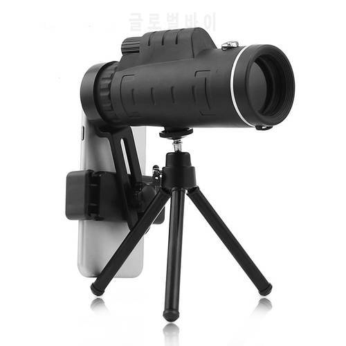40x60 Optical Zoom Monocular Telescope Telephoto Phone Lens For Huawei Xiaomi Samsung All Phone With Phone Holder and Tripod