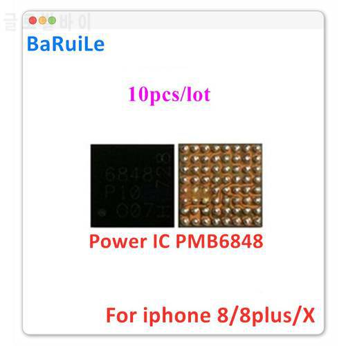 BaRuiLe 10pcs PMB6848 6848 BBPMU_K baseband power IC chip for iphone 8 8Plus X Replacement Parts