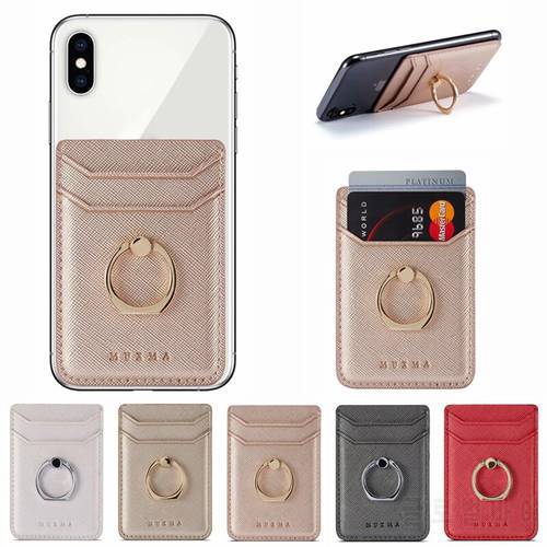 Mobile Phone Bag Wallet Sticker For iPhone 11 12 13 Pro XS Max Back Card Holder Credit Card Phone Pouch for Samsung Huawei Redmi