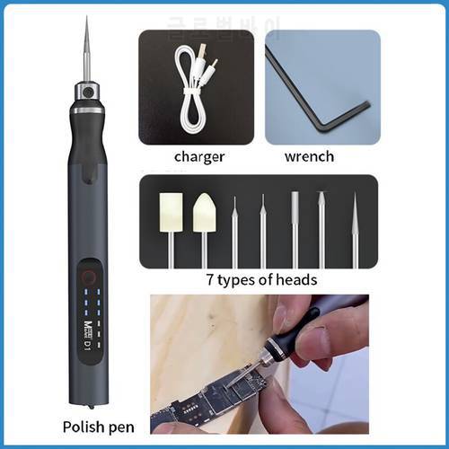MaAnt D1 PCB USB Grinding Pen For Traces Repair Chip Grind Intelligent Charging Polishing Cutting Drilling Disassembly Cut Tools