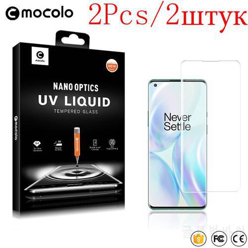 2Pcs Mocolo UV Full Screen Tempered Glass Film On For One Plus Oneplus 7 7t 8 9 10 11 Pro Oneplus10 Oneplus11 128/256 Protector