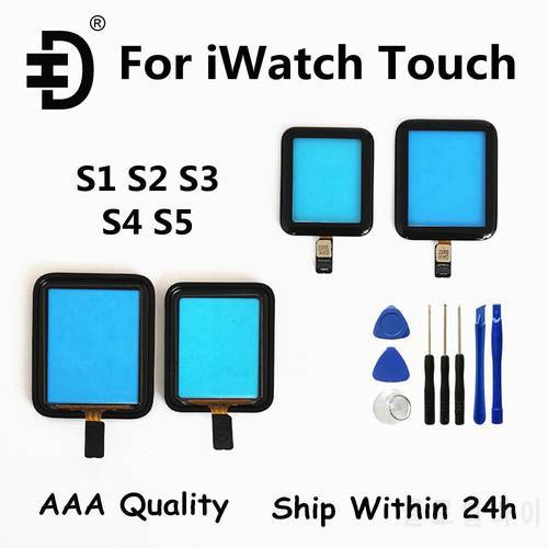 For Apple Watch Series 1 2 3 4 5 Touch Screen Digitizer Glass Lens For iWatch 3 Touch Screen Sensor Replacement 38 42 40 44 MM