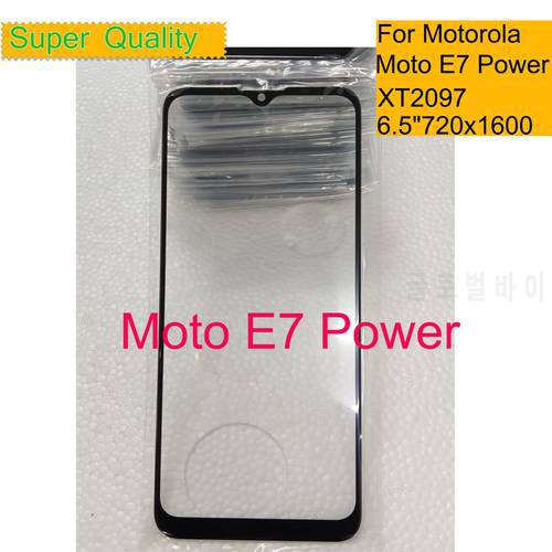 10Pcs/Lot For Motorola Moto E7 Power XT2097 Touch Screen Front Outer Glass Panel Lens For Moto E7 Power LCD Front With OCA Glue