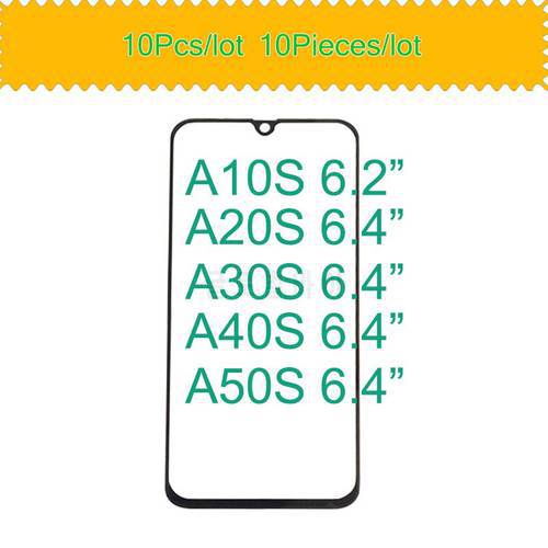 10Pcs/Lot For Samsung Galaxy A10S A20S A30S A40S A50S Touch Screen Panel LCD Front Outer Glass Lens With OCA Hollow Glue