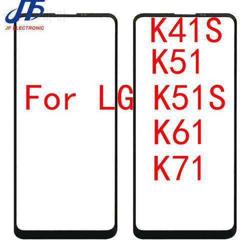 10Pcs/Lot For LG K51S K41S K61 K71 Touch Screen Panel Front Outer Glass Lens LCD With OCA Glue