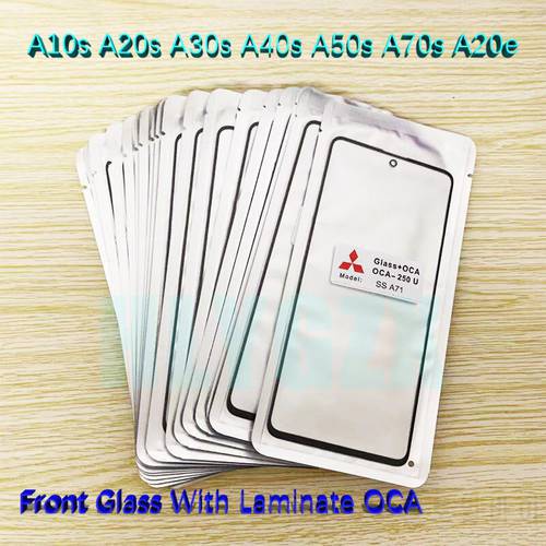 10pcs/lot GLASS +OCA LCD Front Outer Lens For Samsung Galaxy A20e A10s A20s A30s A40s A50s A70s Touch Screen Panel