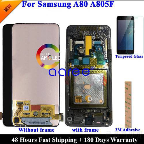 Super AMOMLED Original LCD For Samsung A80 LCD A805 lcd display For Samsung A80 2019 A805F LCD Screen Touch Digitizer Assembly