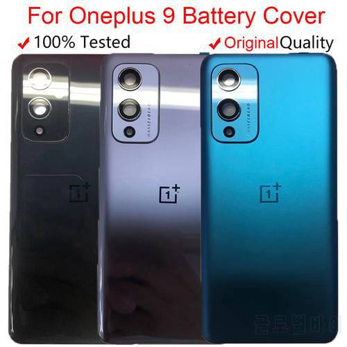 Original New Cover For Oneplus 9 Battery Back Cover Housing Rear Door Case Replace One plus 9 Battery Cover With Camera Lens