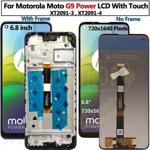 For Motorola Moto G9 power LCD With Frame Display Touch Screen Digitizer Assembly For Moto G9power xt2091-4 XT2091-3 display
