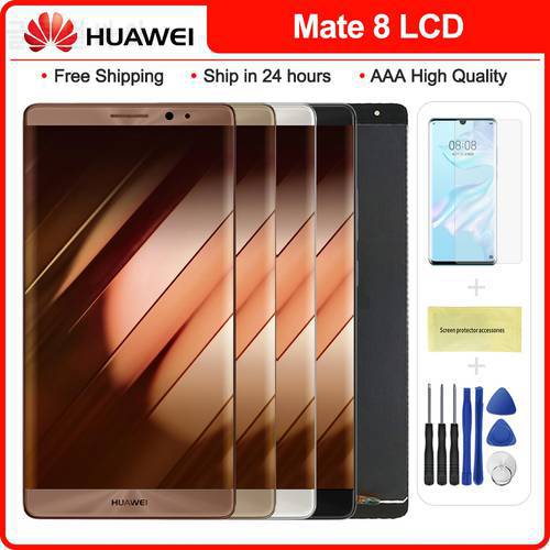 6.0&39&39 Original For Huawei Mate 8 LCD Touch Screen with Frame Digitizer Replacement Display For Mate 8 Mate8 Lcds NXT-L29