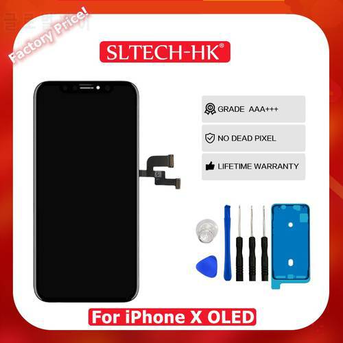 AAA+++ Display For iPhone X OLED Screen Replacement LCD With Touch Digitizer Assembled True Tone No Dead Pixel