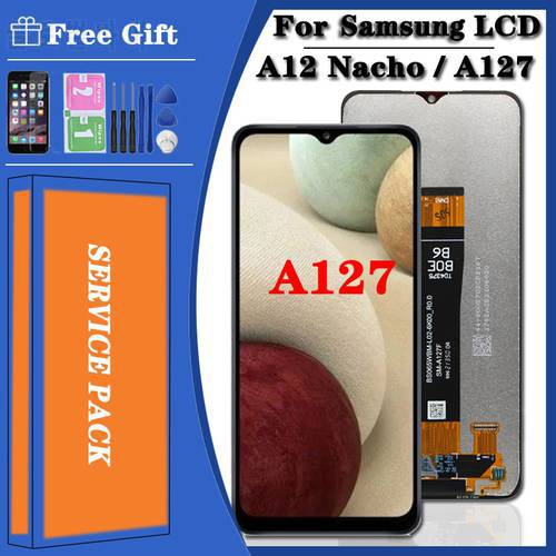 6.5&39Original For Samsung Galaxy A12 Nacho LCD A127F A127M A127U LCD Display Touch Screen Digitizer Assembly For Samsung A127 LCD
