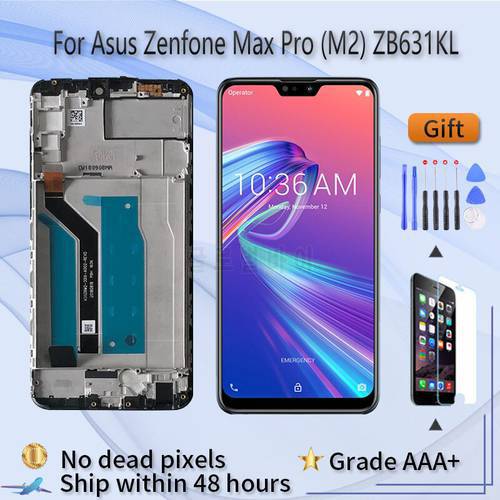 Lcd For Asus Zenfone Max Pro M2 ZB631KL Screen Replacement ZB631KL LCD Display Zenfone Max Pro M2 ZB631KL Screen with Frame
